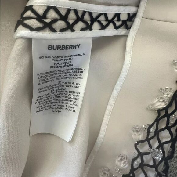 Burberry Gloria Crystal-Embellished Wool-Blend Skirt size 6 NWT $2050 - Picture 8 of 10